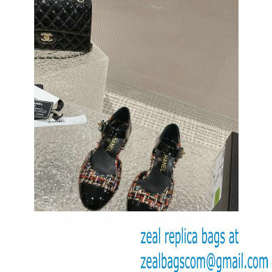 Chanel Wool and Cotton Tweed & Patent Calfskin Mary Janes G38441 Multicolor 2023